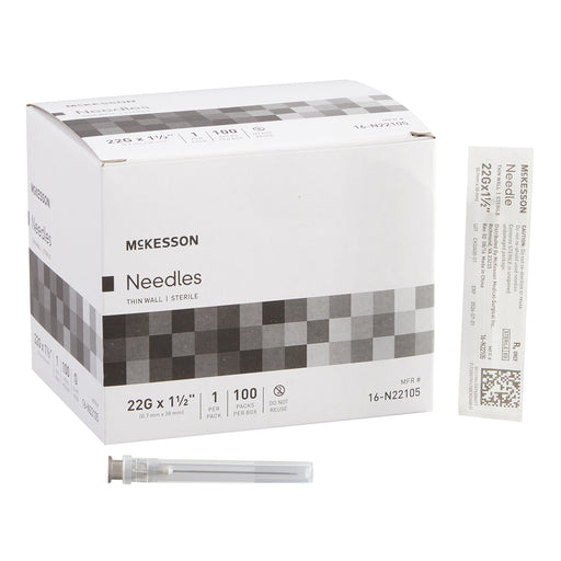 McKesson Hypodermic Needle 22G X 1-1/2" – 100/Box