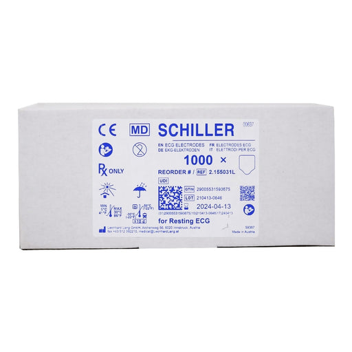 Schiller America ECG Tab Electrode Schiller Resting Non-Radiolucen – 1000/Box