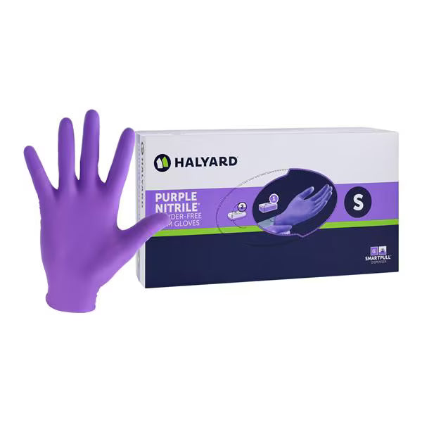 Purple Nitrile Exam Gloves Small Box x100 Ref. KIM 55081 - Halyard
