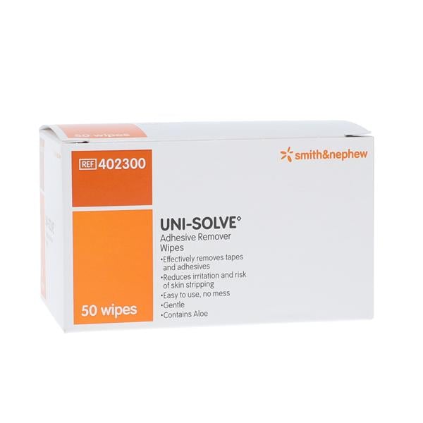 Smith & Nephew Uni-Solve, Adhesive Remover Wipes – 50/Box