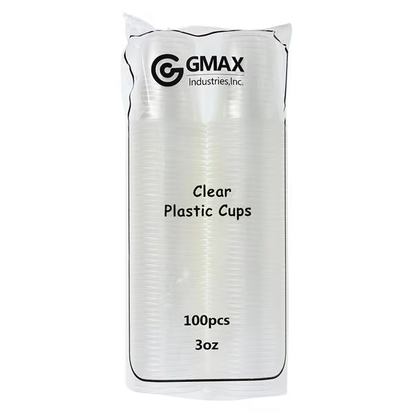 Clear Plastic Cup 3 oz. Pack x100 Ref. GMI-GP58030 - Gmax Industries