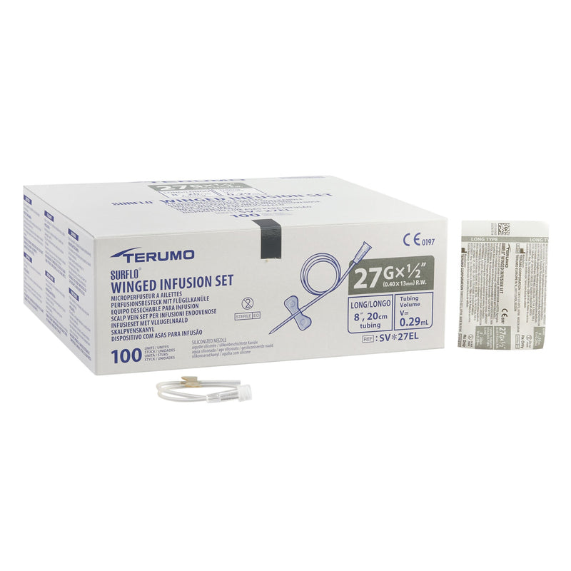 Teleflex Infusion Set 27 Gauge 1/2 Inch 8 Inch Tubing Witho – 100/Box