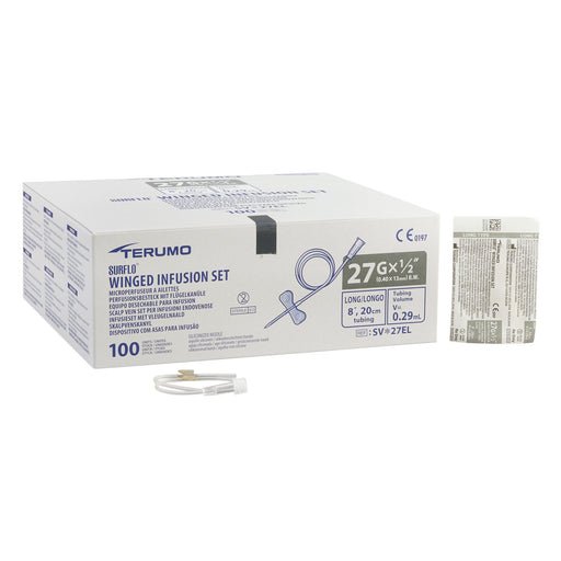 Teleflex Infusion Set 27 Gauge 1/2 Inch 8 Inch Tubing Witho – 100/Box