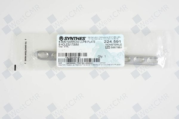 DePuy Synthes 4.5MM BROAD LCP PLATE, 9 HOLES 170MM – 1 ea