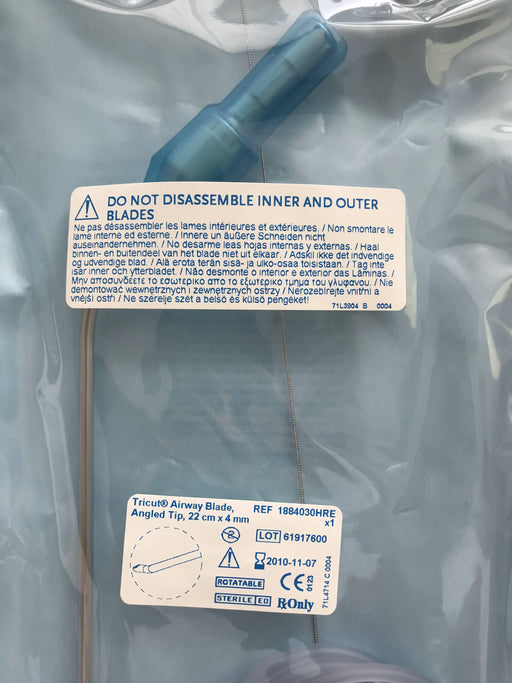 Medtronic TRICUT AIRWAY BLADE, ANGLED TIP 22CM X 4MM – 1 ea