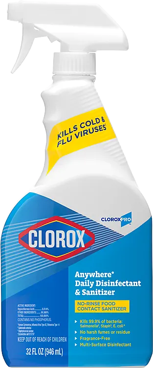 Clorox Pro™ Anywhere® Daily Disinfectant and Sanitizer – 12/Box