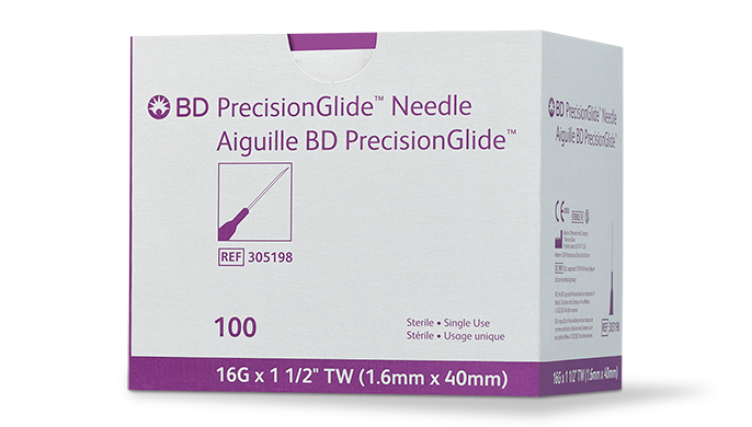 BD Needle 16G x1 1/2'' – 100/Box