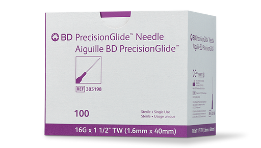 BD Needle 16G x1 1/2'' – 100/Box
