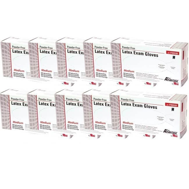 Powder-Free Latex Examination Gloves Medium Box x100 Ref. P359103 - Pro Advantage