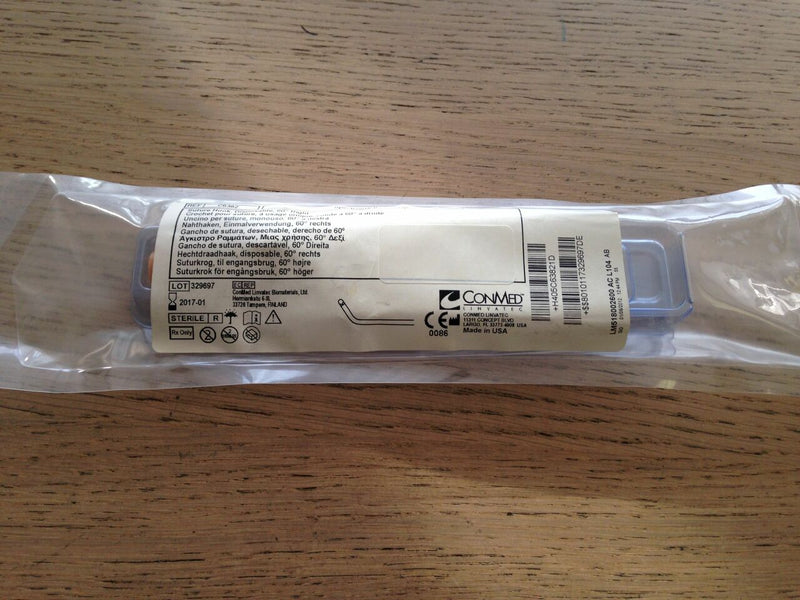 Conmed SUTURE HOOK, DISPOSABLE STERILE SINGLE-USE, 60 DEG. RIGHT – 1 ea
