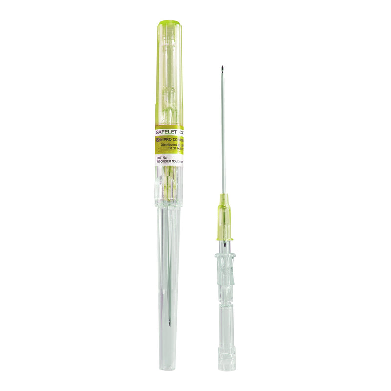 Nipro Peripheral IV Catheter Safelet 24 Gauge 0.75 Inch – 50/Box