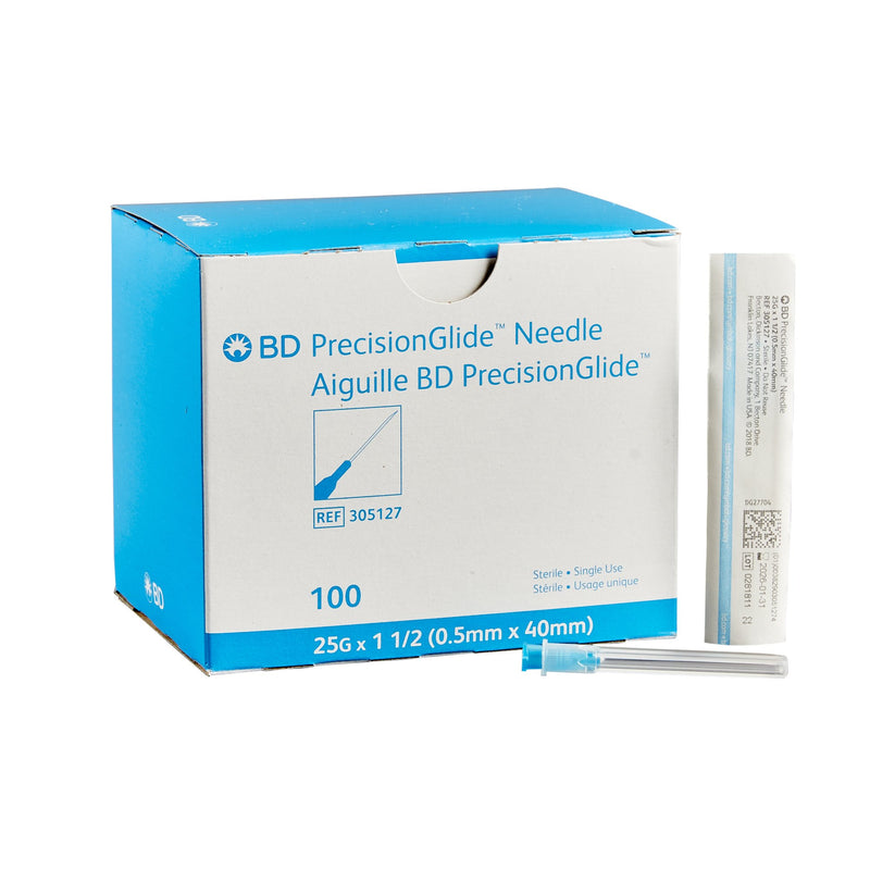 BD Hypodermic Needle PrecisionGlide 1-1/2 Inch Lengt Becton Dickinson – 100/Box