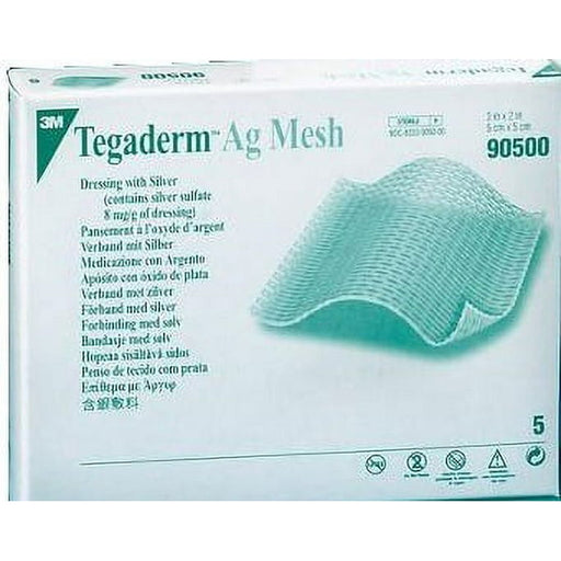 3M Tegaderm Ag Mesh Dressing with Silver 2" x 2" – 5/Box