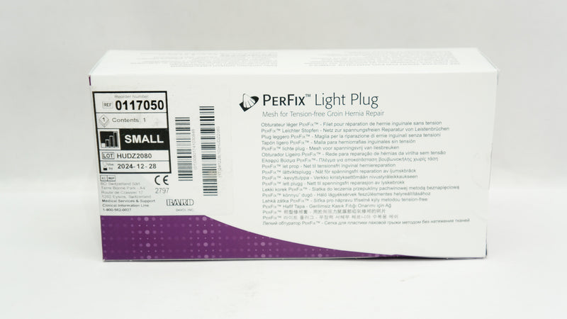 Bard Davol SMALL PERFIX LIGHT PLUG, 1.0' X 1.4' (2.5CM X 3.4CM) – 1 ea