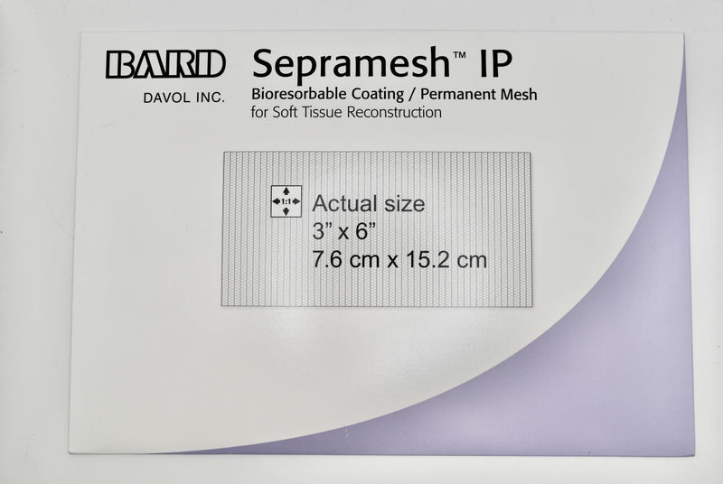 Bard Davol SEPRAMESH IP COMPOSITE MESH, 4" X 8" – 1 ea