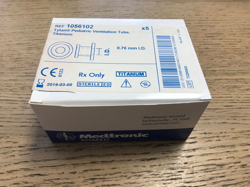 Medtronic REUTER TYTAN BOBBIN VENTILATON TUBE, TITANIUM, 1.02MM ID X 2.7MM IFD – 1 ea