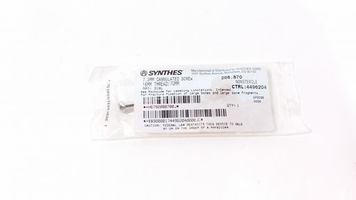 DePuy Synthes 7.3MM CANNULATED SCREW, 16MM THREAD, 70MM – 1 ea