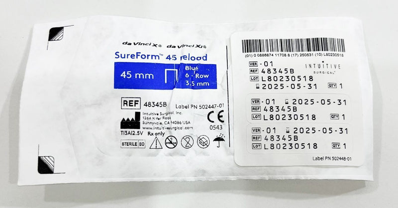 Intuitive Surgical STAPLER RELOADS, BLUE 3.5MM SIZE, 6 ROWS OF STAPLES – 1 ea