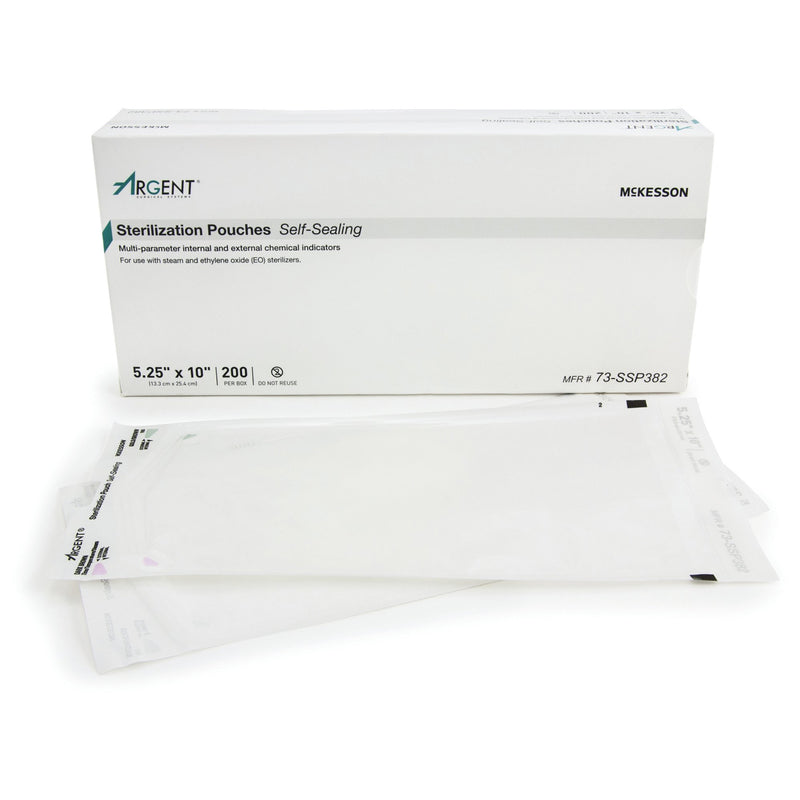 McKesson Sterilization Pouch Argent Sure-Check Ethylene O – 200/Box