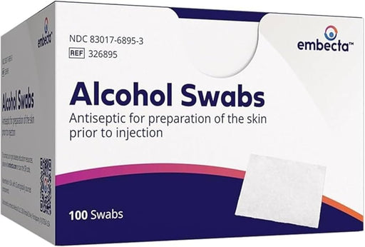 Embecta Alcohol Swabs, (/plt) (Continental US Only) (Drop Ship Requires Pre-Approval) – 12/Box