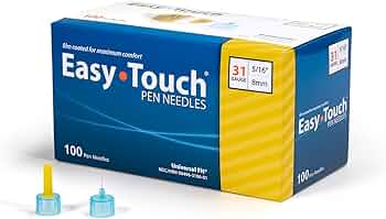 MHC Medical Insulin Syringe, 31G, .3cc, 5/16" (8mm) Easy Touch – 100/Box