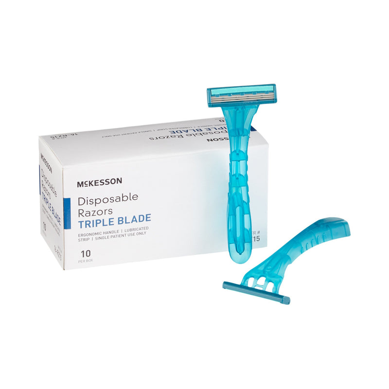 McKesson Razor Triple Blade Disposable – 10/Box