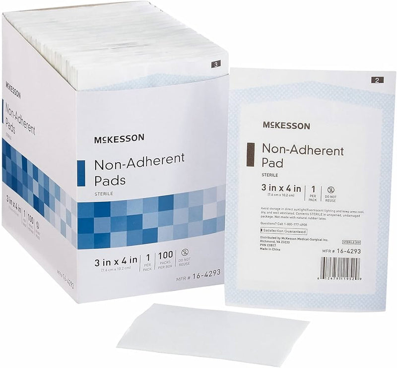 McKesson Non-Adherent Dressing Nylon / Polyester 3 – 100/Box