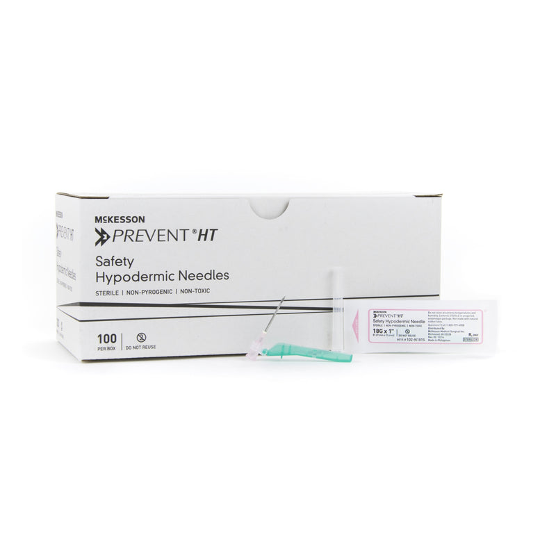 McKesson Safety Hypodermic Needle Prevent 1 Inch – 100/Box