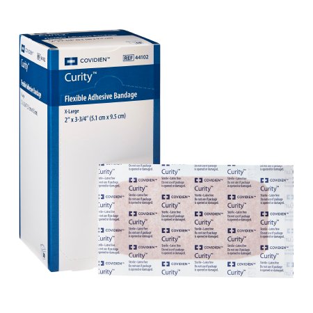 Cardinal Health Adhesive Strip Curity 2 X 3-1/4 Inch Fabric Recta – 50/Box