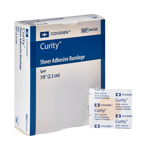 Cardinal Health Adhesive Spot Bandage Curity 7/8 Inch Plastic Rou – 100/Box