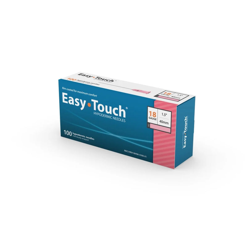 Hypodermic Needle 18G x 1.5" (40mm) Easy Touch - 100 units per box