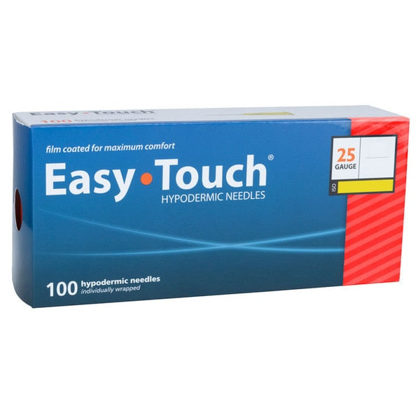 MHC Medical Hypodermic Needle 25G x 5/8" (16mm) Easy Touch – 100/Box