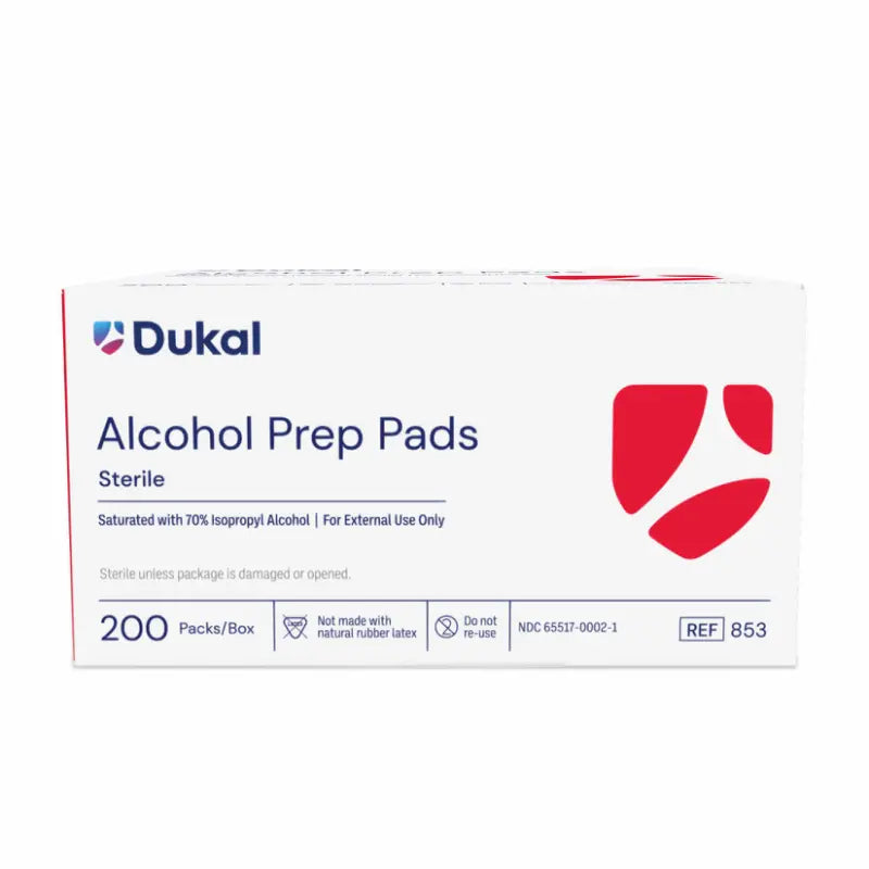 Alcohol Prep Pads, Medium, 2-Ply, Sterile - 200 units per box