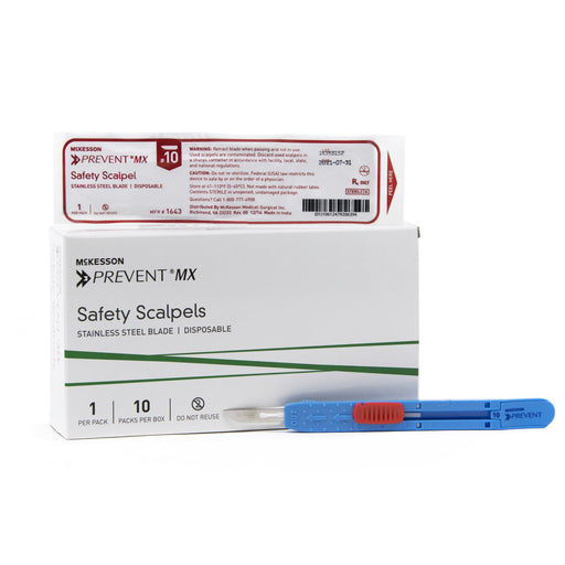 McKesson Safety Scalpel Prevent MX No. 15 Stainle – 10/Box