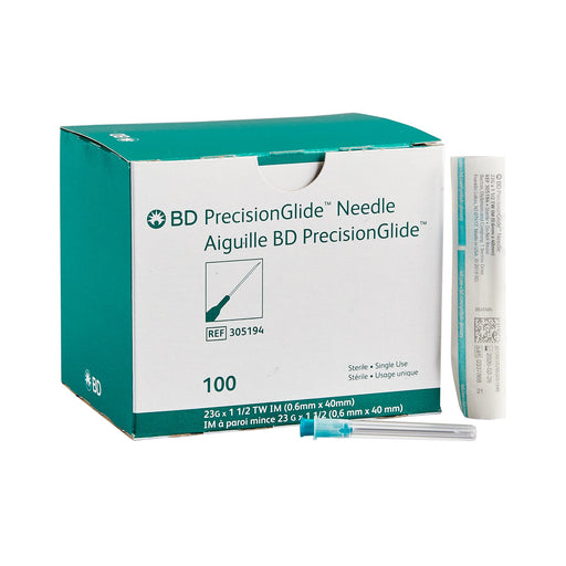 BD Hypodermic Needle PrecisionGlide NonSafety 23 Gau – 100/Box