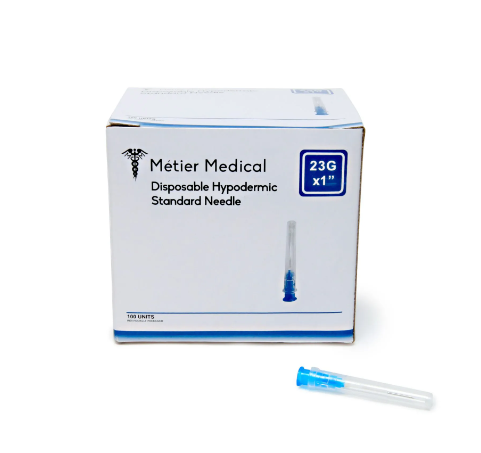 Hypodermic Standard Needle 23G x 1'' - 100 units per box