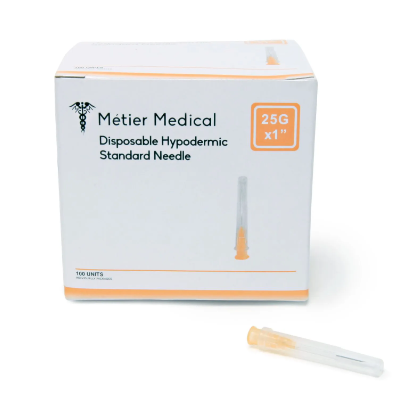 Hypodermic Standard Needle 25G x 5/8'' - 100 units per box