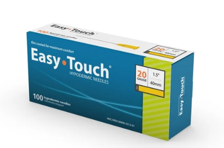 Hypodermic Needle 20G x 1.5" (40mm) Easy Touch - 100 units per box