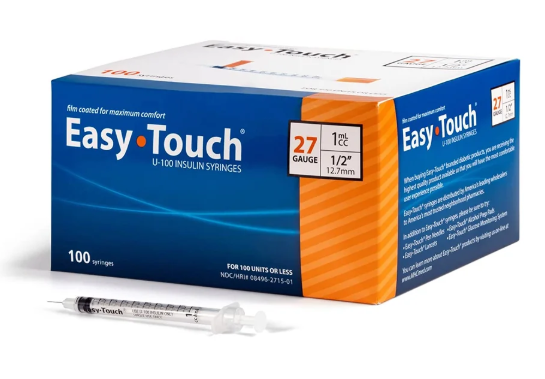 Hypodermic Needle 27G x 1/2" (12.7mm) Easy Touch - 100 units per box