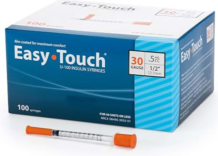 Hypodermic Needle 30G x 1/2"Hypodermic Needle (12.7mm) Easy Touch - 100 units per box