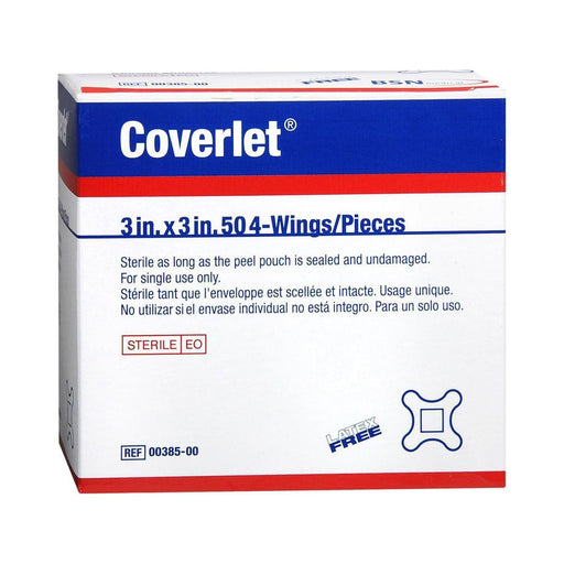 BSN Jobst Coverlet 3 X 3 Inch Fabric 4-Wing Tan Sterile – 50/Box
