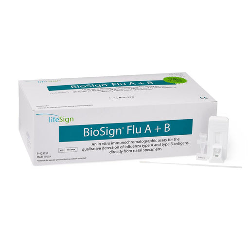 Medline BioSign Rapid Flu A+B Antigen Panel Test by Prince – 25/Box
