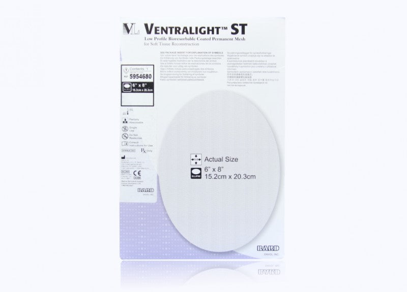 Bard Davol VENTRALIGHT ST MESH, 6" X 8" ELLIPSE – 1 ea