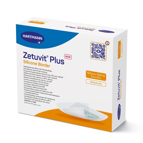 Hartmann Zetuvit Plus Silicone Border 5inx5in – 10/Box