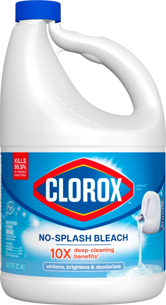 Clorox ® Splash-Less® Bleach, Disinfecting Bleach – 3/Box