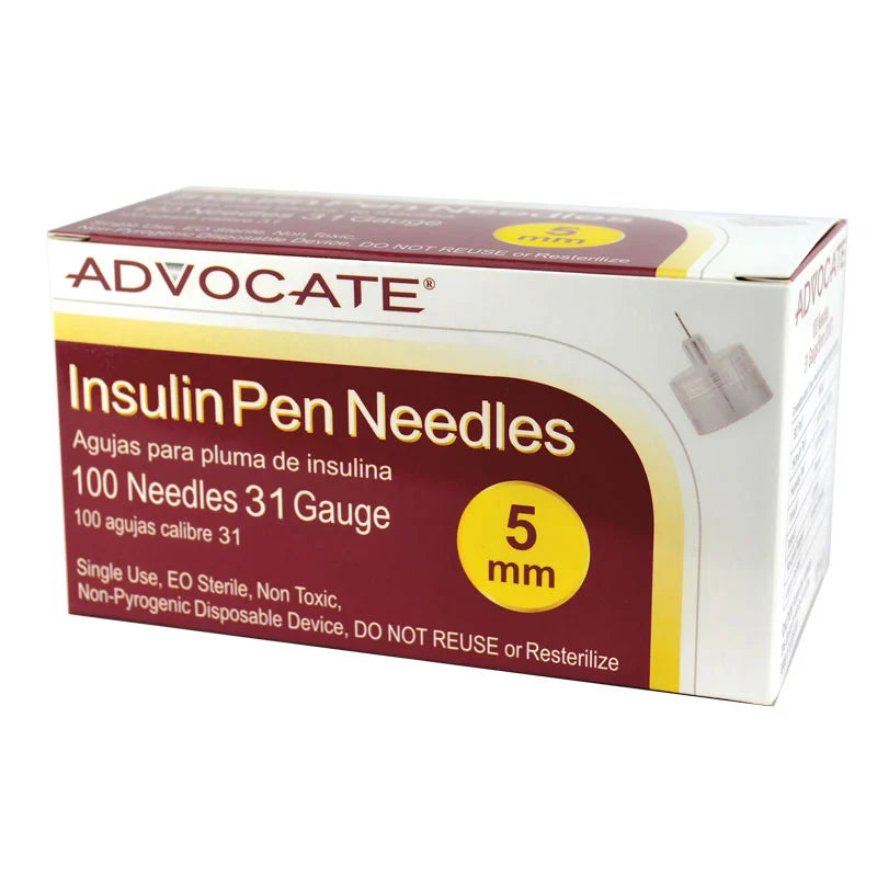 ADVOCATE PEN NEEDLE 31G/5MM 100 CT - 100 units per box