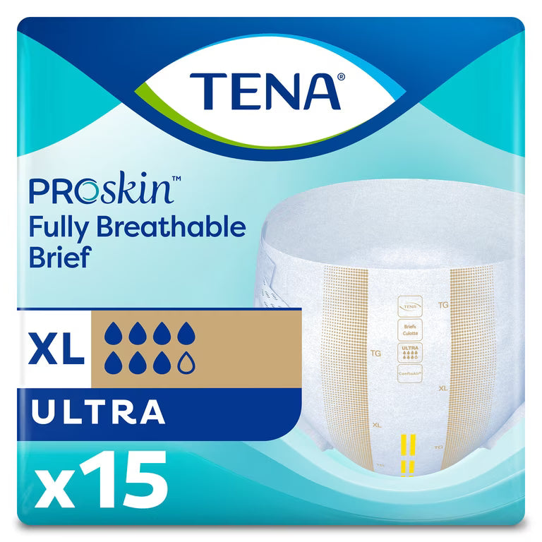 Tena Ultra Briefs, X-Large, 60" - 64" - 15 units per pack