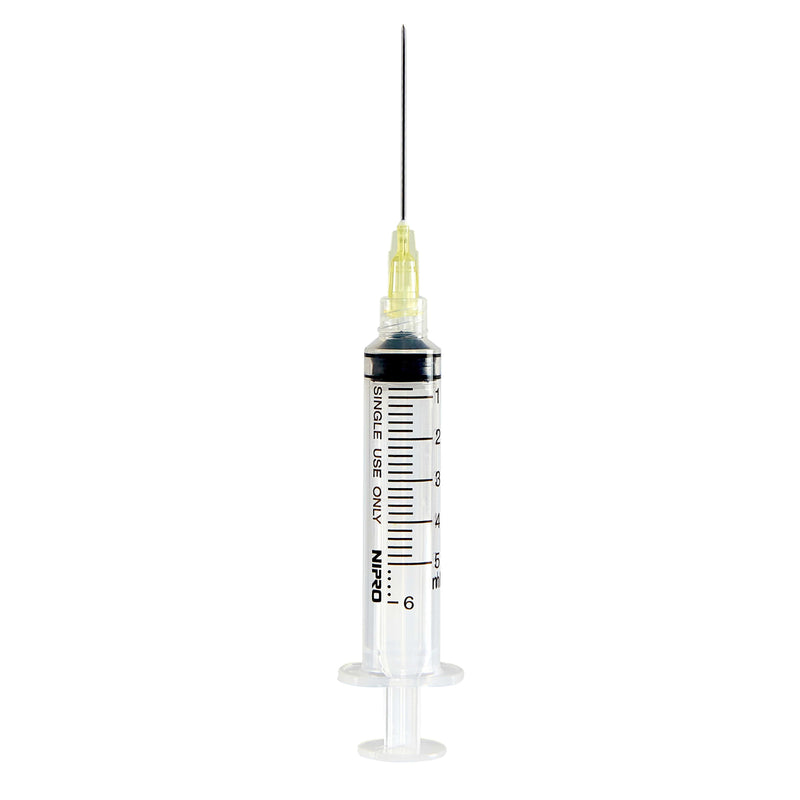 McKesson Standard Hypodermic Syringe with Needle Nipro 5 m – 100/Box