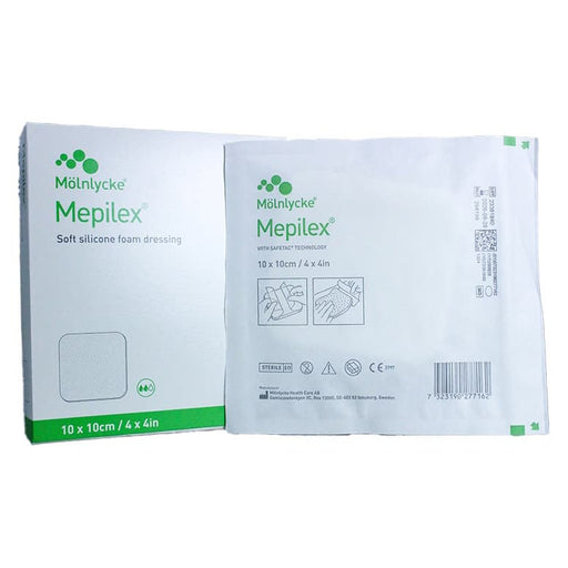 Molnlycke Mepilex Soft Silicone Absorbent Foam Dressing, 4" – 5/Box