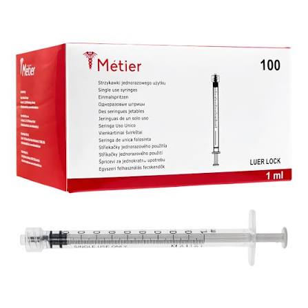 Hypodermic Standard Syringe 1 ml Low Dead Space - 100 units per box